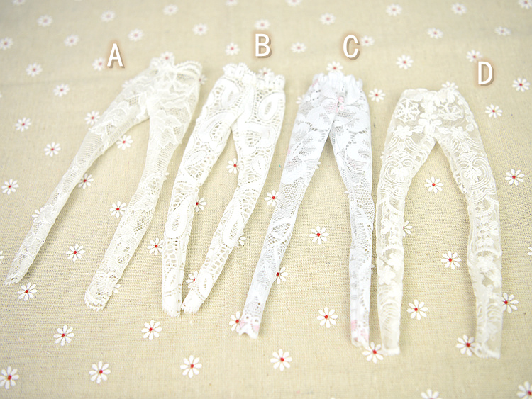 Маглива убавина додатоци на бела чипка sock чорапи Секојдневен Панталона Панталони За Барби 1:6 Кукла BBI1026