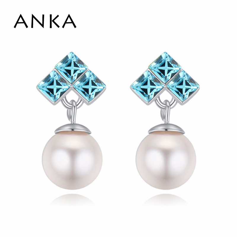 ANKA бисер кристал geometrica капка обетки луксузни австриската кристал мода свадба earring за жените накит
