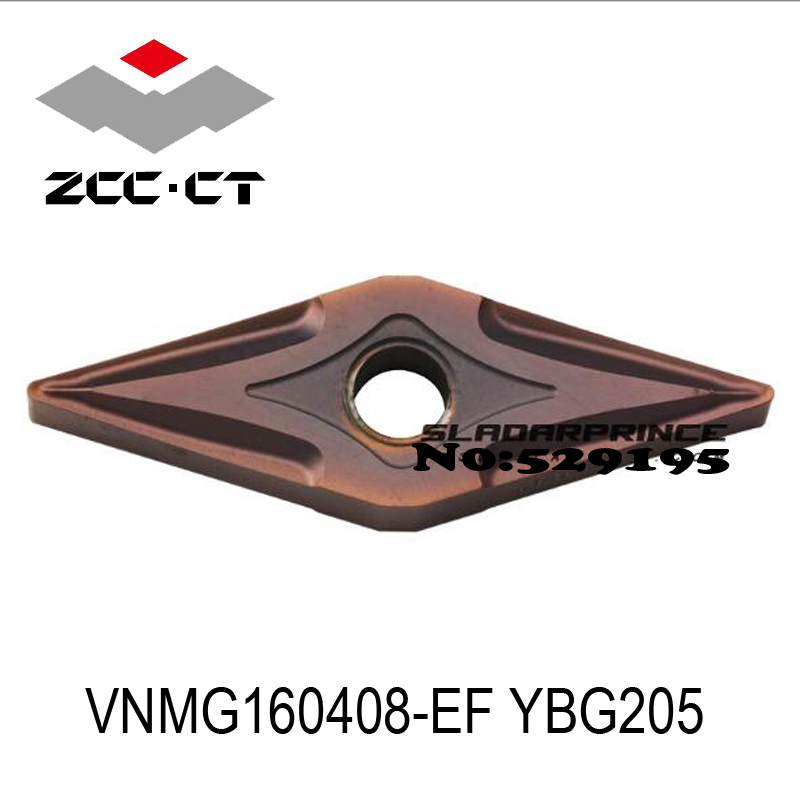 VNMG160408-EF YBG205, (10pcs/кутија) ZCC.КТ волфрам Карбид Сечење алатки вртење вметнете ZCC