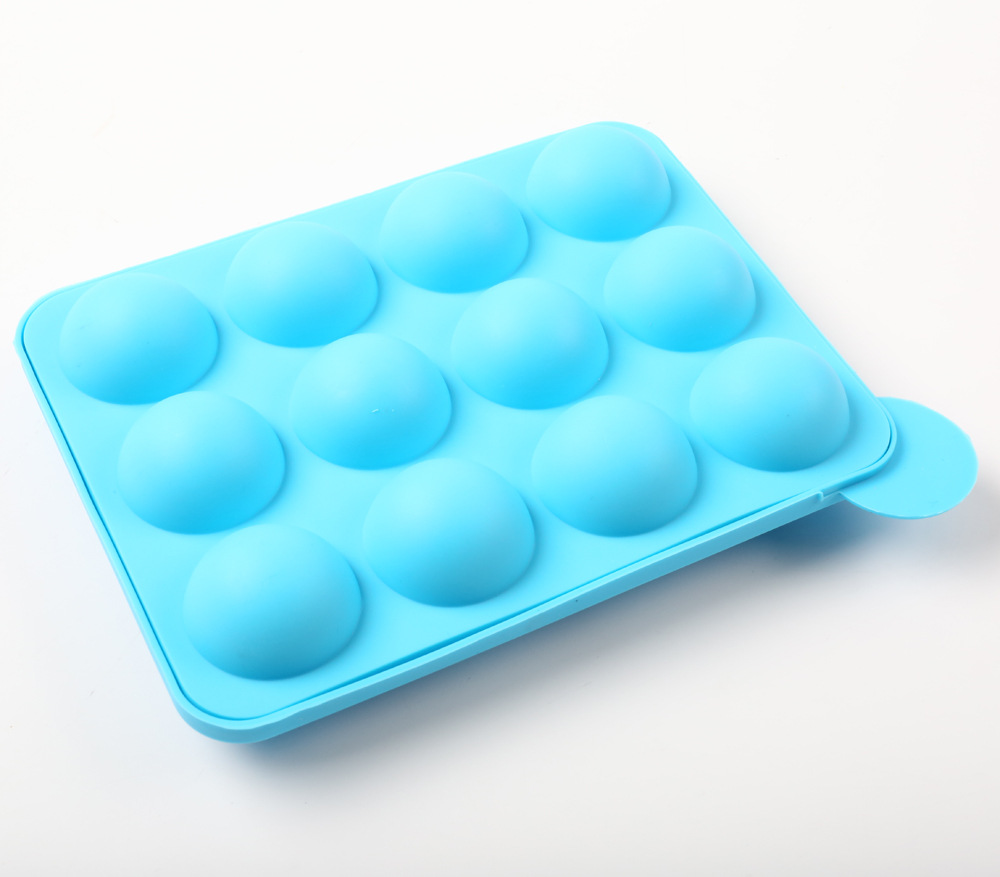 DIY Силикони Печење Lollipop Мувла 12 Дупки Тркалезна Форма Чоколадо Ice Cube Торта Калап За Желе