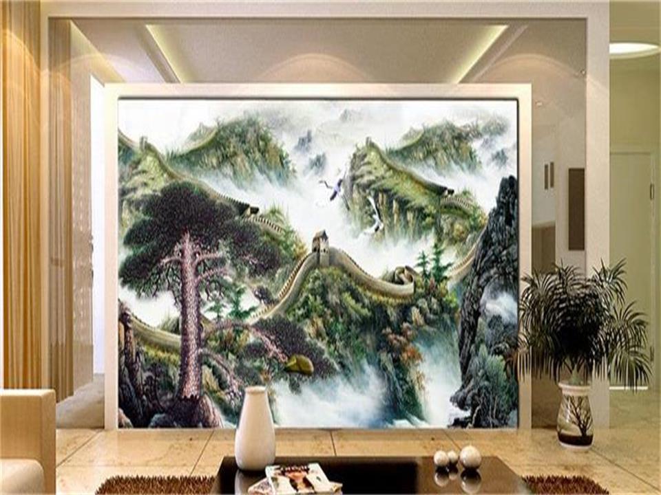 Custom size 3d фото позадина дневна соба mural Големиот кинески Ѕид слика во ЖИВО позадина не-плетени позадина за 3d ѕид