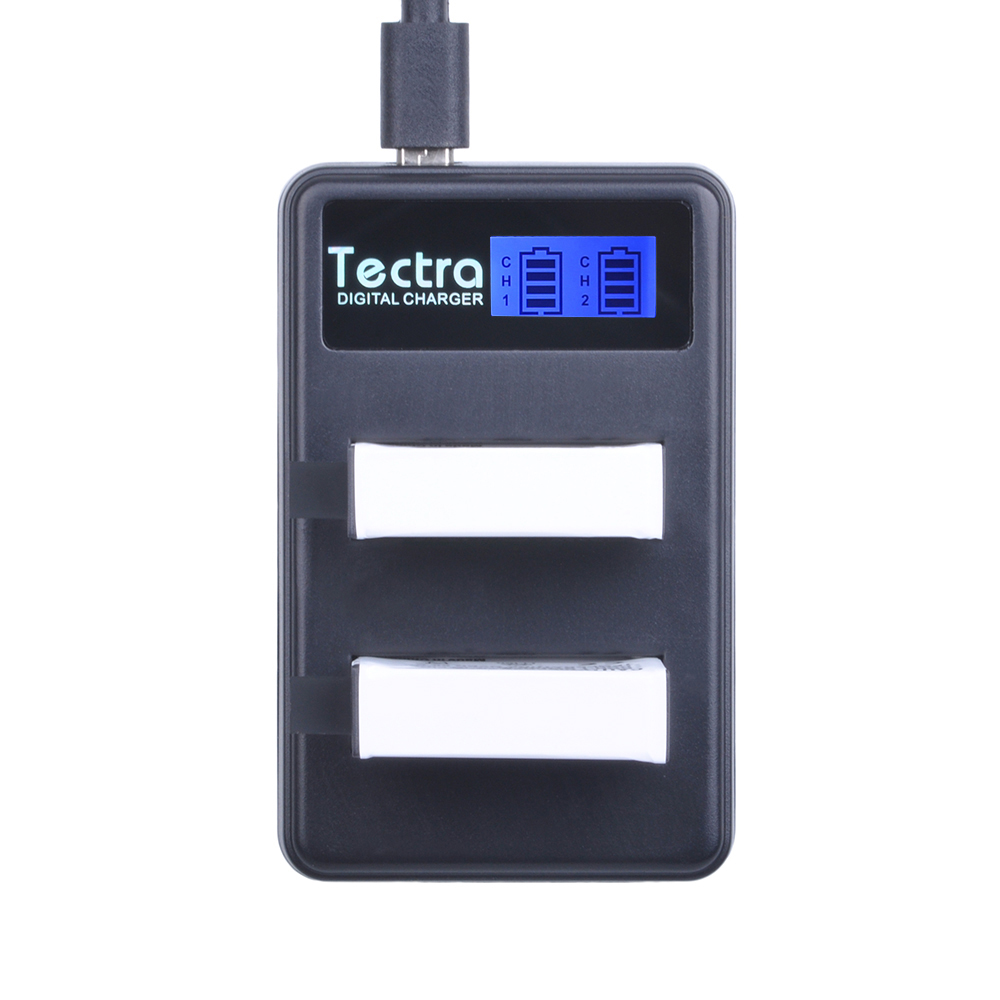 Tectra 2 ПАРЧИЊА AHDBT-401 AHDBT 401 3.8 V/1600mAh Li-ion Камера Батеријата + LCD USB Двојна Полнач за GOPRO Hero4 Спорт Акција Камера