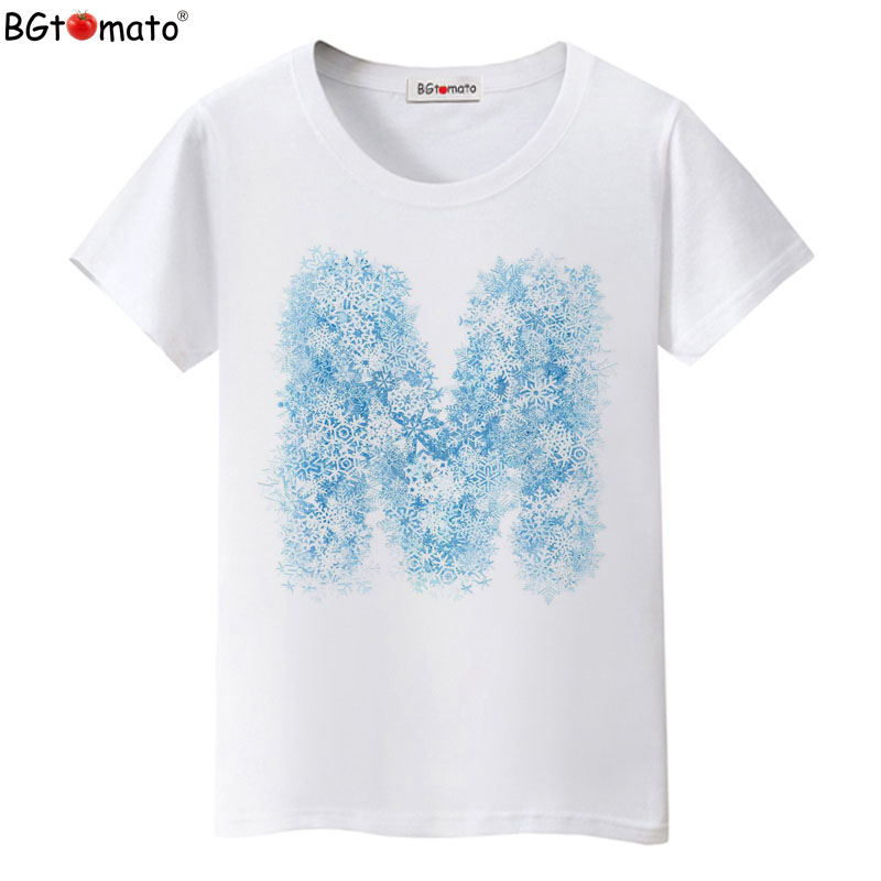 BGtomato Нов стил Големо М зборот кошули Личност креативни лето блузи Топла продажба кул Т-маици за жените