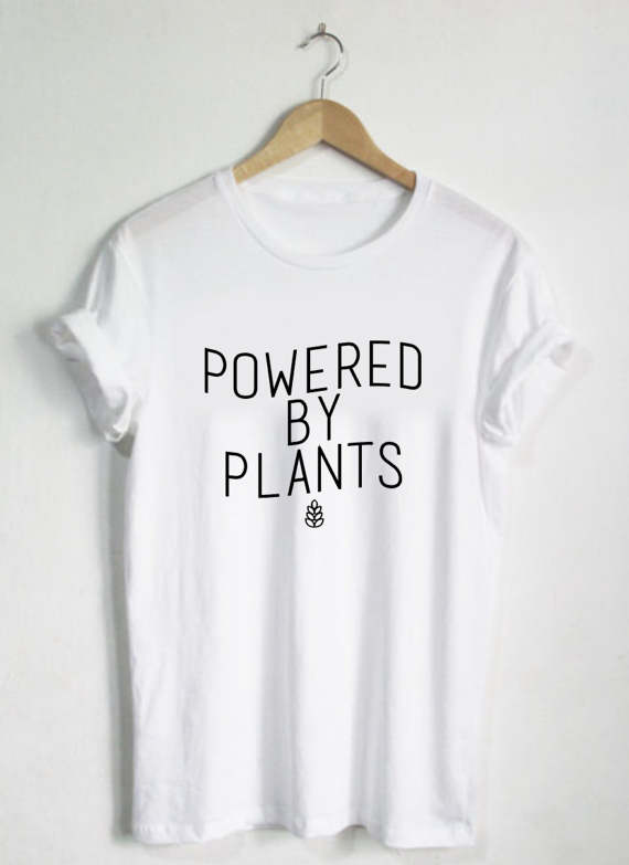 Напојува Од Страна На Растенија Кошула - Унисекс / Womans Tshirt Oneck Растенијата Eater Јадат Вегетаријанска