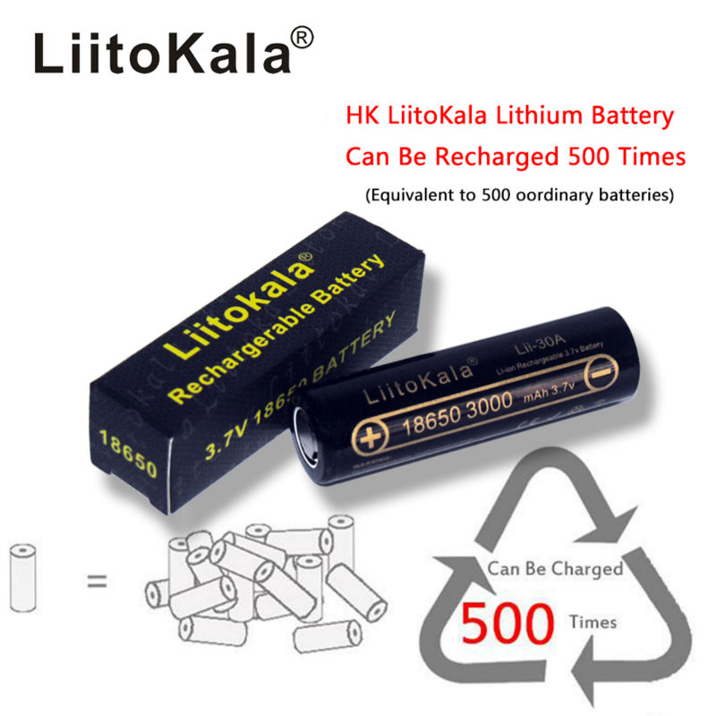 Liitokala lii-202 cargador ДЕ bateria + 2 unids hk lii-30a Liitokala 18650 3000 mah bateria recargable para la linterna, 20-30a