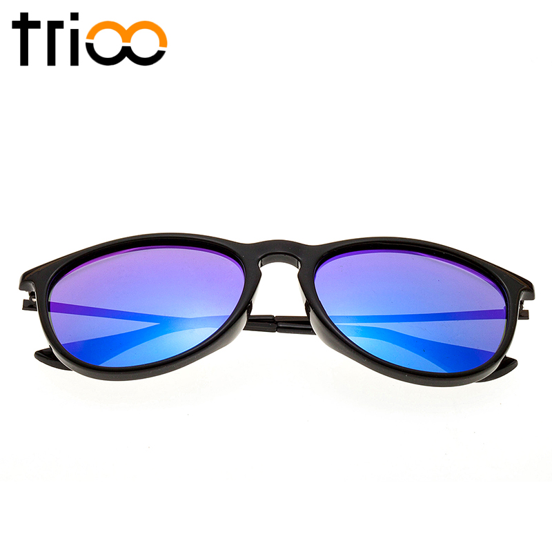TRIOO Класичен Стил Црна Поларизирани очила за сонце Еластичност TR90 Материјал за Сонце Очила За Мажи Жени Висока Мода Безвременски Нијанси