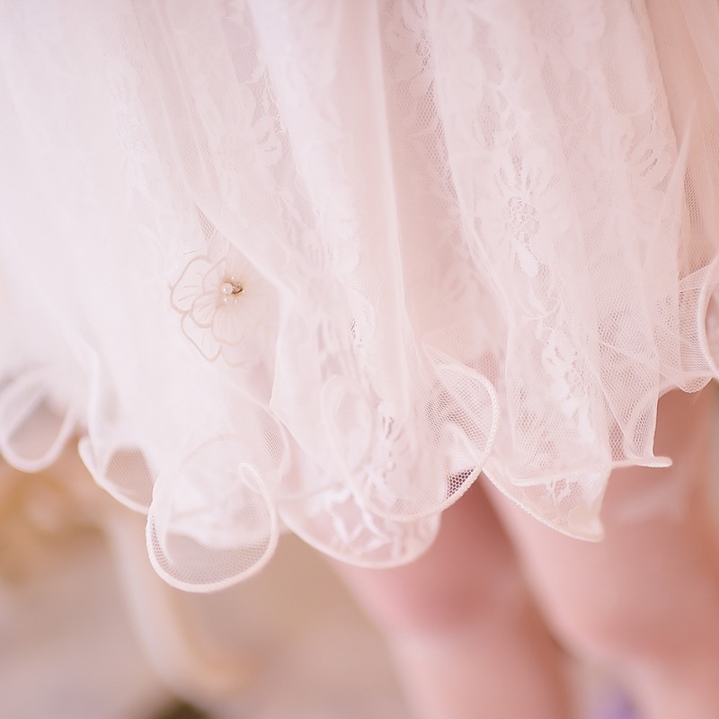 Принцезата слатка лолита фустан Бонбони дожд во пролет и лето во година нови слатка бела крои Chiffon princessC16AB5668