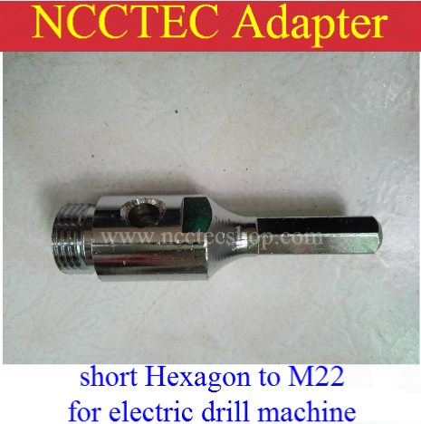 краток адаптер NCCTEC адаптерот за полнач ХЕКСАДЕЦИМАЛЕН Хексагонални Хексагонална шест-страни да M22 за рачен електричен вежба машина БЕСПЛАТЕН превозот