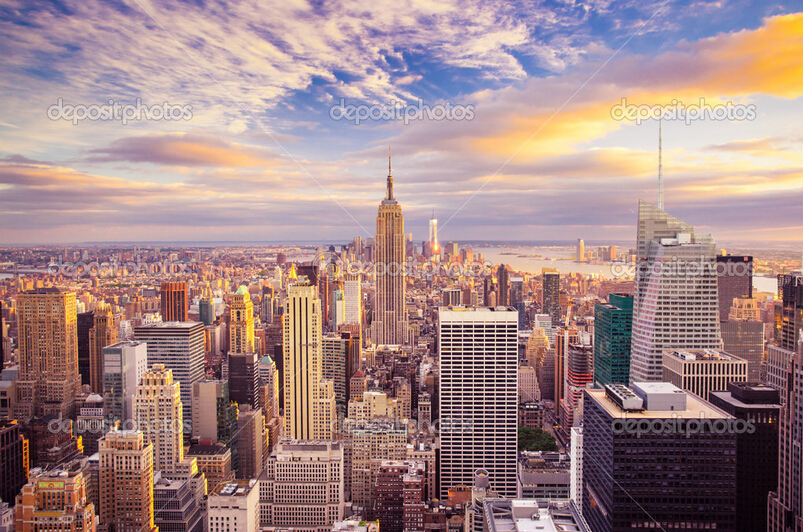 Обичај фото позадина,Њујорк Сонце панорама.3D мурали за дневна соба и спалната соба на ТВ на ѕид водоотпорен
