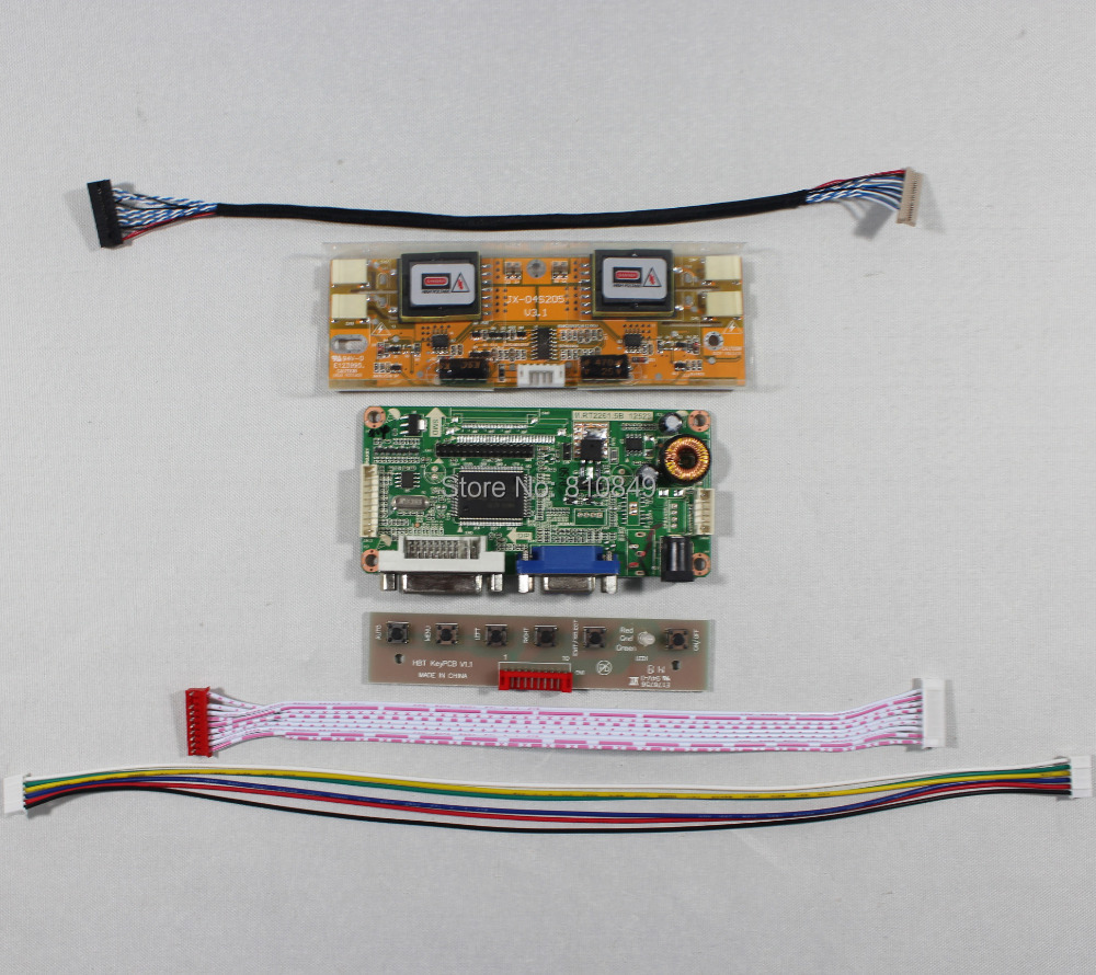 DVI+VGA LCD контролер одбор работи за 15inch LTM150XH-L06 1024*768 lcd панел