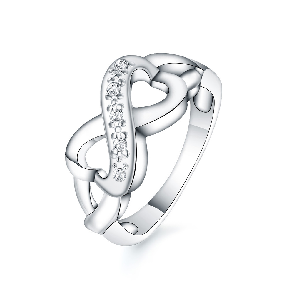 Убава згодна за жените кристално сребро прстен накит CZ Циркон свадба симпатична убаво дама љубовник подарок топла продажба