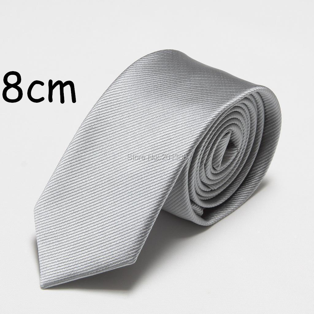 HOOYI 2018 Нови солидна мода машка вратоврска врски за мажи neckties полиестер neckcloth 8cm ширина
