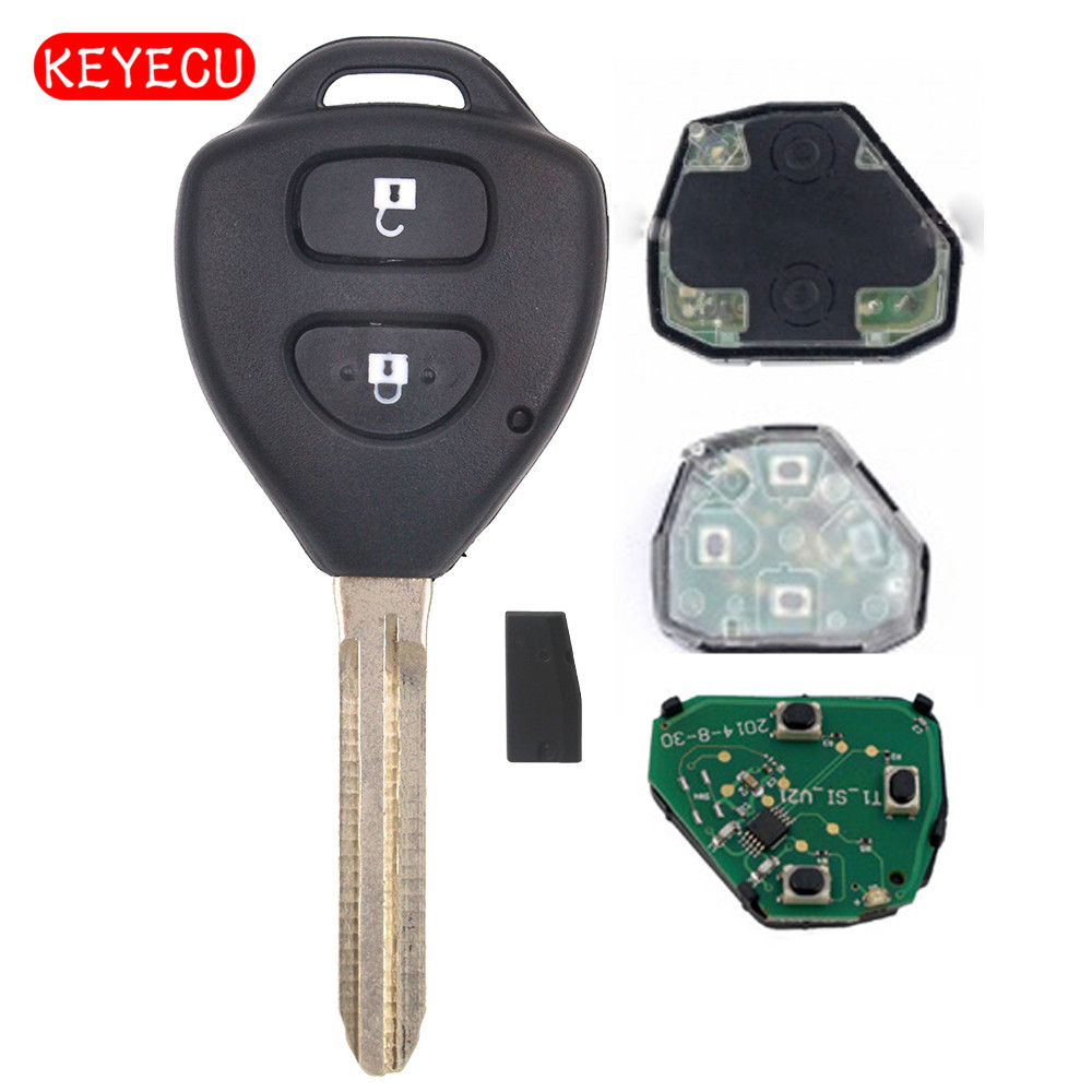 Keyecu Далечински Автомобил Копче Фоб 2 Копчето 314.3 MHz Г Чип за Toyota RAV4 2007-2010 Слободни програмирање FCC ID:B41TH