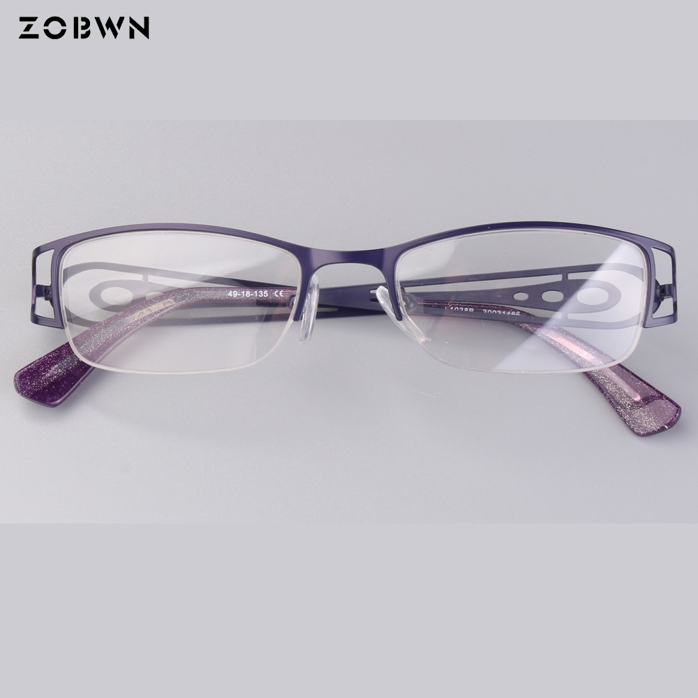 промет на големо со промоција половина rim жените montures де lunette oculos lentilles optique gafas пурпурна,