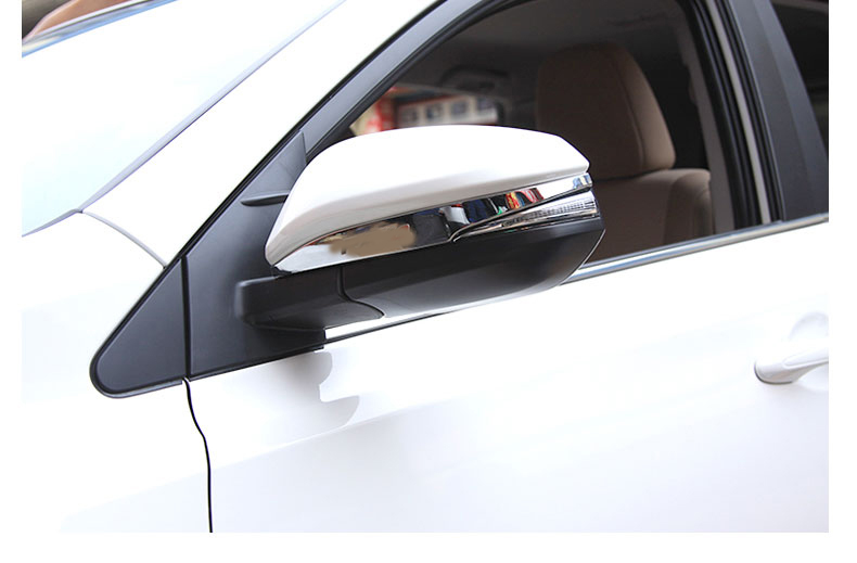 2 парчиња Автомобил Стил Хром Позлатен Страна Rearview Вратата Огледало Лента Покрие Трим Капа Калапи за Toyota RAV4 2013 2014 2015