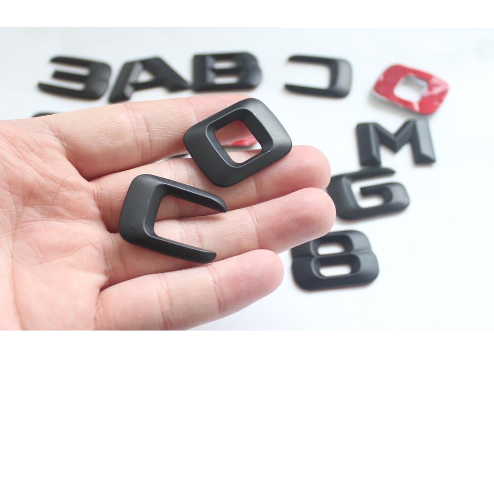 1 сет Мет Црна ABS Автомобил Багажникот Задните Број Писма Зборови Значка Амблем Decal Налепница за Мерцедес-Бенц S63L AMG