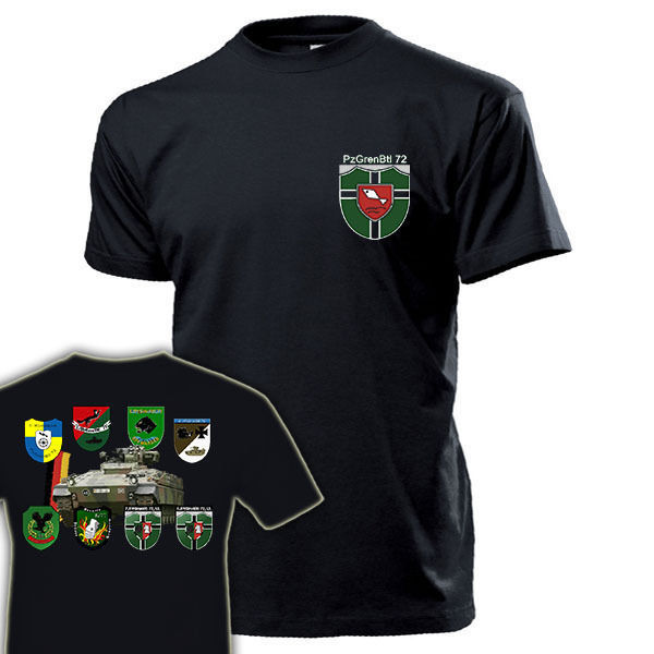 2018 Лето Памук Tee Кошула PzGrenBtl 72 Kompanien Panzergrenadier Bataillon Bundeswehr Т - Маица Мода T-shirt