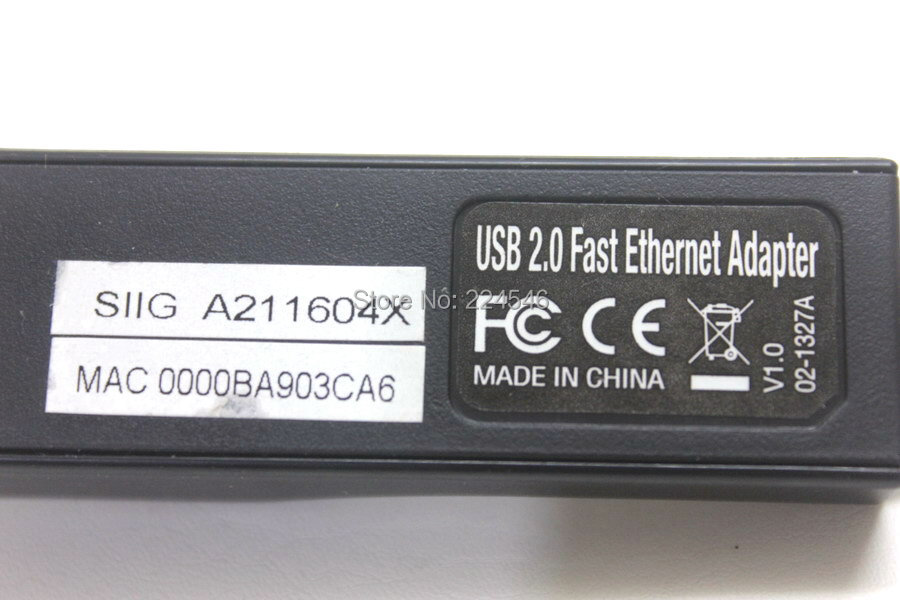 Вистински USB 2.0 Брз Етернет Адаптер За SIIG JU-NE0012-S1 10/100 Картичка Чипсет: ASIX 88772A