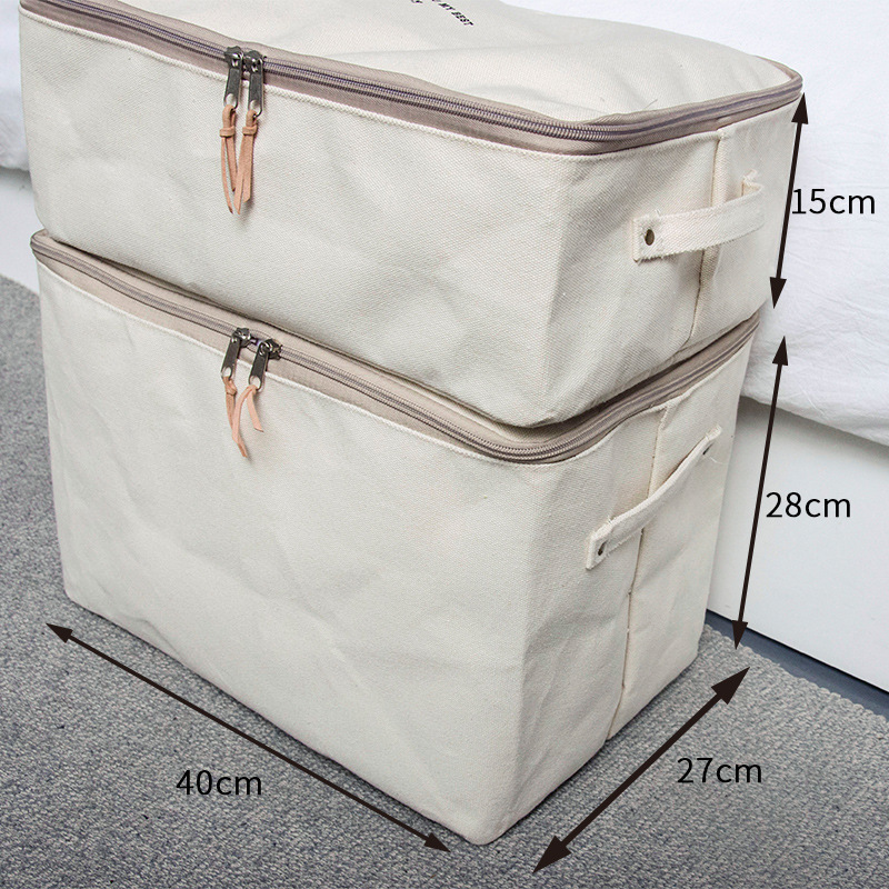In Zakka Облека, Играчки Багаж Zip Заклучуваат За Складирање Торба Торбичка Кутија Памук Платно Тип Maleta