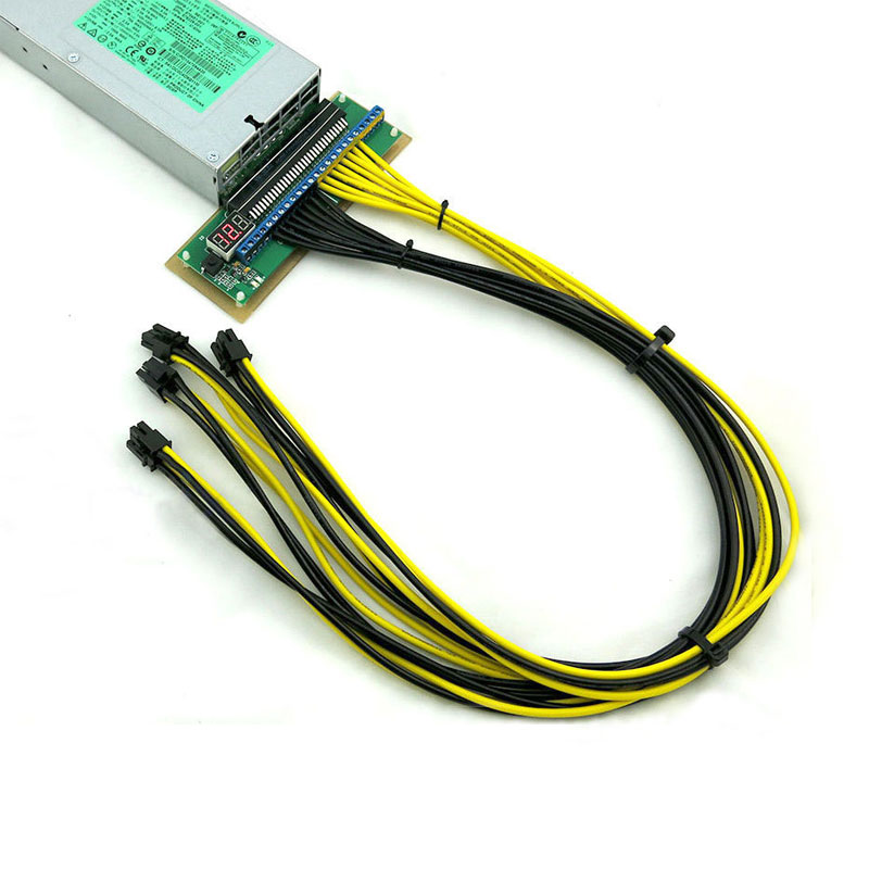 4PCS/Многу Бесплатен Превозот UL1015 14AWG 6Pin PCI-E Напојување Кабел за Bitcoin Рударство Antminer S1 S3