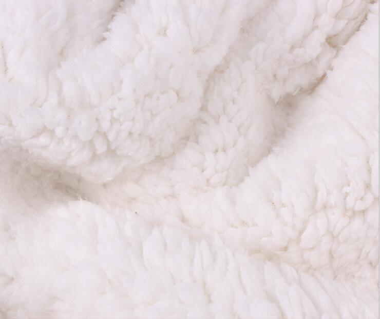 Корални сомот мека топло бела памучна velveteen крпа кукла облека ракавица поставата ткаенина бесплатен превозот