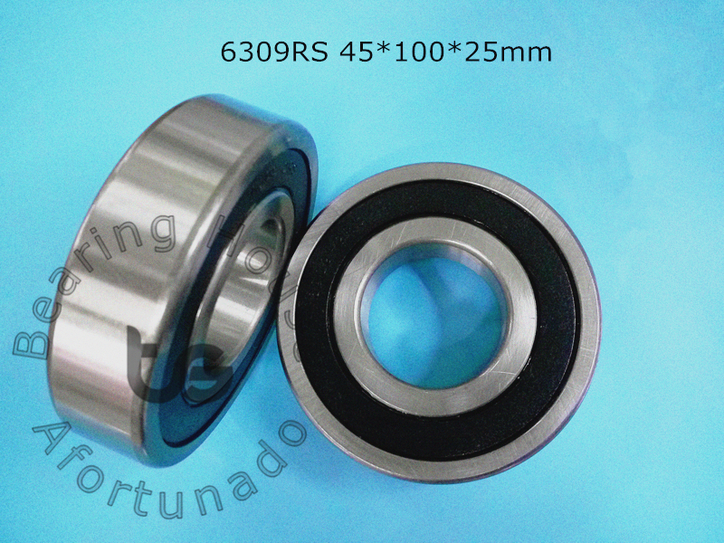 6309RS 1Piece имајќи 45*100*25(mm) ABEC-5 гума запечатување тип 6309 хром челик длабоко ритам имајќи 6309RS