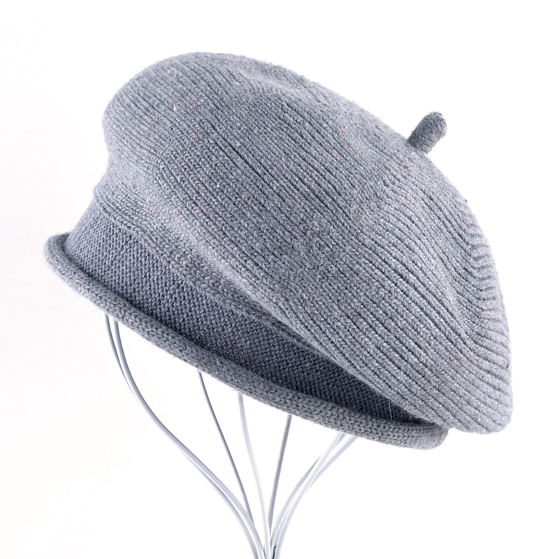 Есен мода се чувствува beret капи за жените плетени капи жените зима волна капа женски дами секојдневен поврзана berets шапка boina mujer
