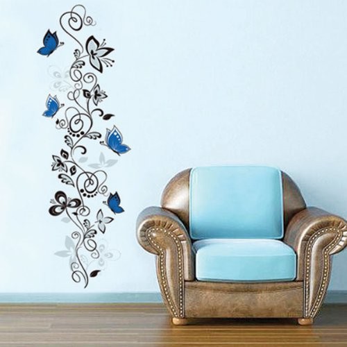 цвет лозата пеперутки ѕид налепници дневна соба оркестарот x016. diy дома decals животни mural уметност пвц печатење постери 4.0