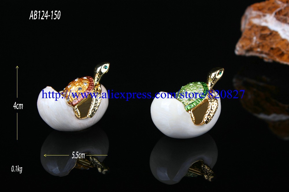 Bejeweled Trinket Накит Кутија Бебе Желка во Изведување Јајце Желка Прстен Кутија