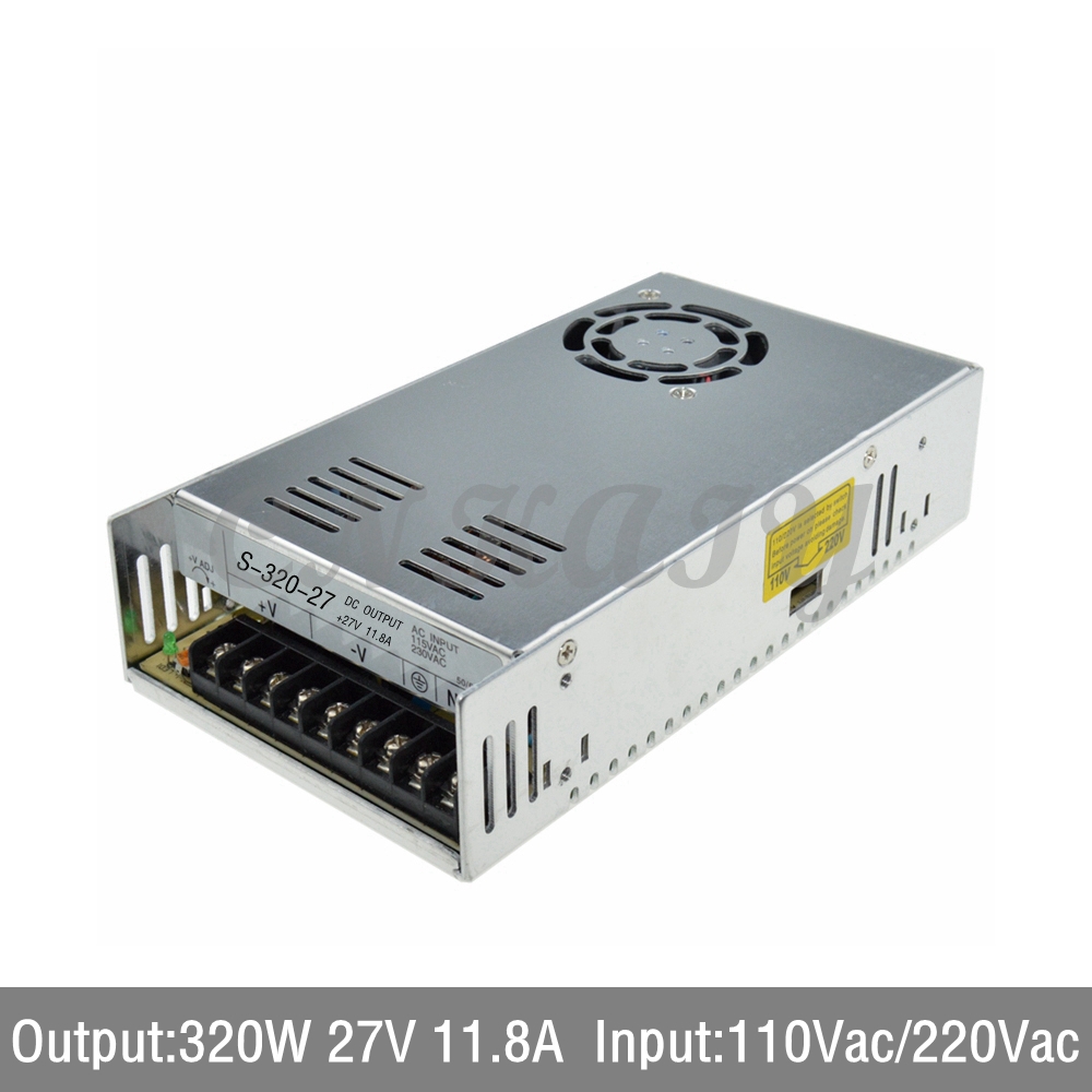 3pcs AC110/ 220V да 320W 27Vdc 11.8 LED Драјвер единствен излез Префрлување напојување Трансформатор за LED Лента на светлина преку експрес