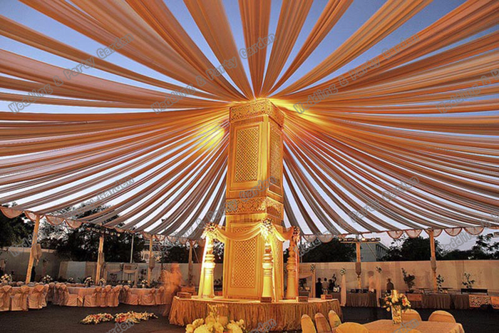 12pcs/многу 10mx0.7m златна Свадба Таванот Draper Крошна Драпериите боја мешавина Луксузни Свадба Покривот Drape