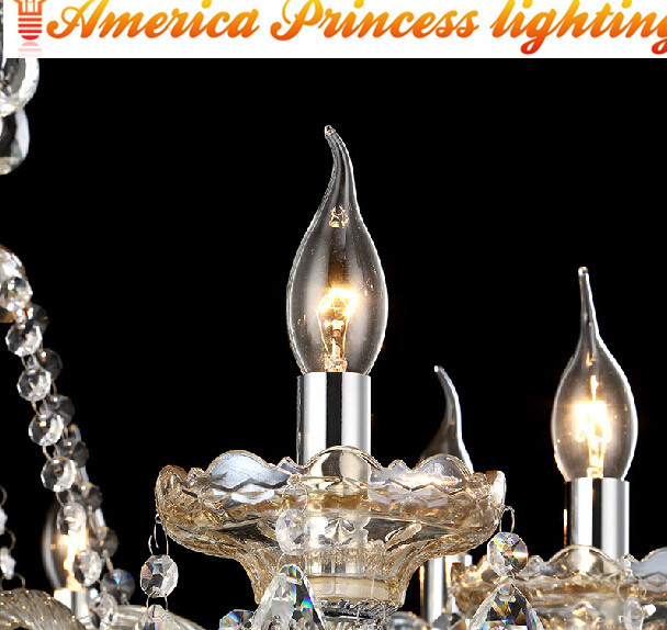 Пријатна дневна соба Европски стил луксузни кристал спалната соба светилка кристал свеќа лустерот светилка Америка земја, AC110-240V