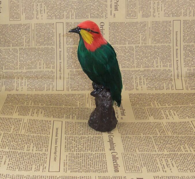 нова симулација на црвениот главата зелена turtledove играчка прекрасна lifelike turtledove занаетите птица за 18x7x11cm