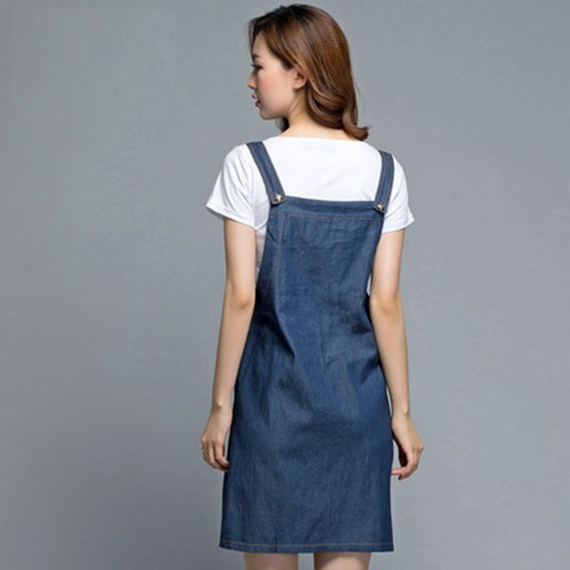 Нови лето стил на моден бренд women фустани плус големина на резервоар џеб фармерки облека за жени облека тексас