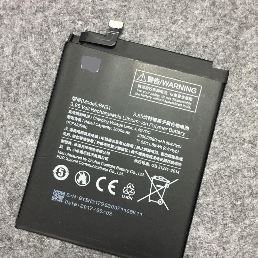 За Xiaomi BN31 3000/3080mAh Батеријата За Xiaomi Mi 5X Mi5X Redmi Забелешка 5A 5A про Batterie Bateria Акумулаторот Паметен Телефон