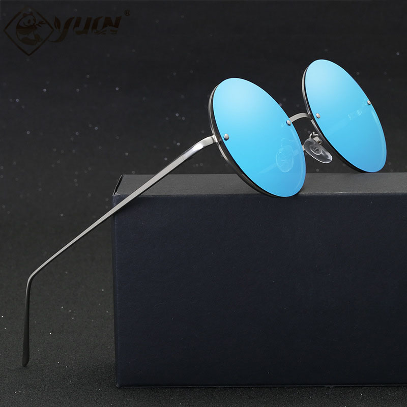 YUW е Круг рамка очила за сонце Жени Мажи Мода поларизирана возење сонце очила oculos de sol