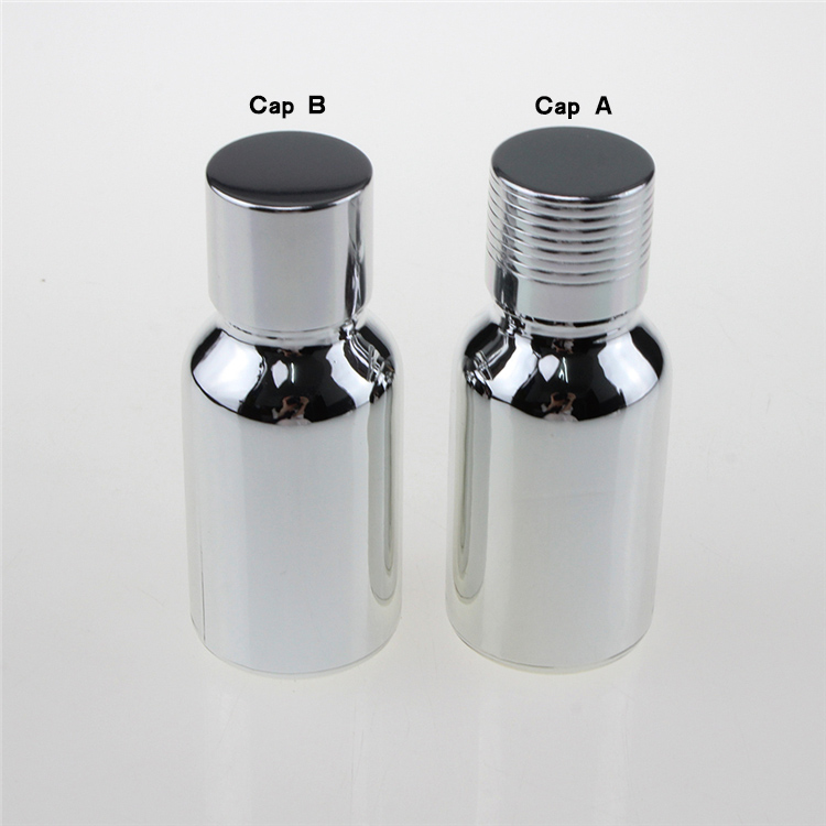 топла продажба 100pcs Сребро 15ml стаклени шишиња за етерични масла, високо-одделение мали празни 0.5 унца