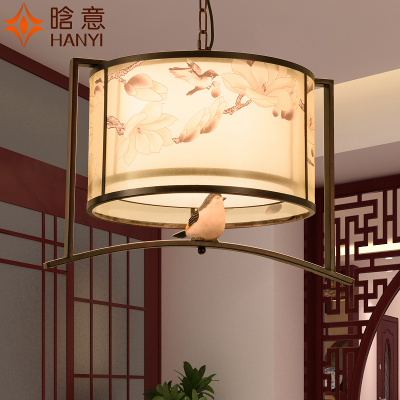 Класичен новиот Кинески стил Железо Pendant светлина модерна креативност пастирски птица дневна соба и спалната