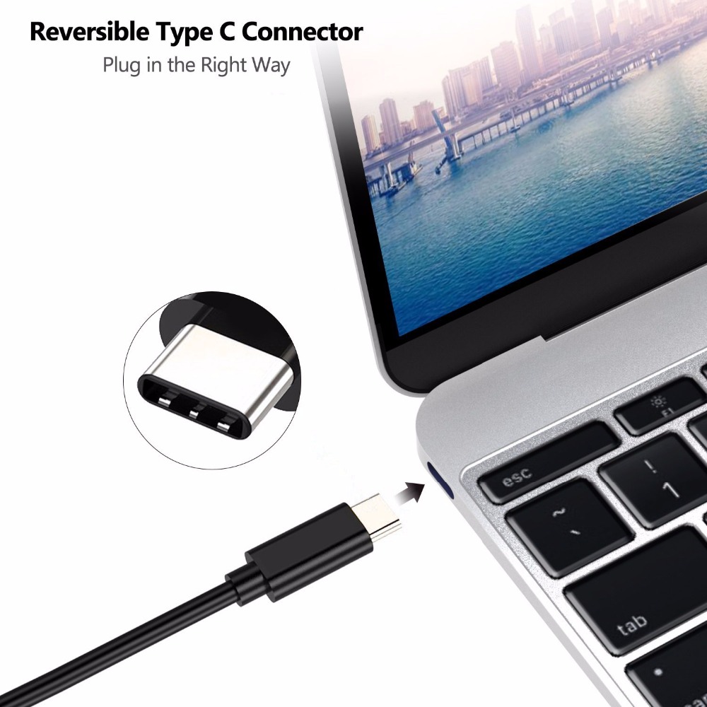 USB-C кабел 3.1 Тип В за HDMI 4K HDTV Адаптер Кабел Злато USB 3.1 USB-C до hdmi за MacBook,ChromeBook Pixel,Huawei