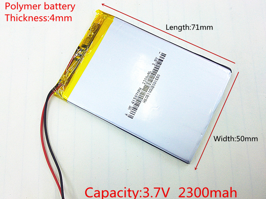 3.7 V 2300mAh 415071 Литиум Полимер LiPo ion Батерија на клетките За Mp3 Mp4 Mp5 DIY ПОДЛОГА DVD E-book bluetooth