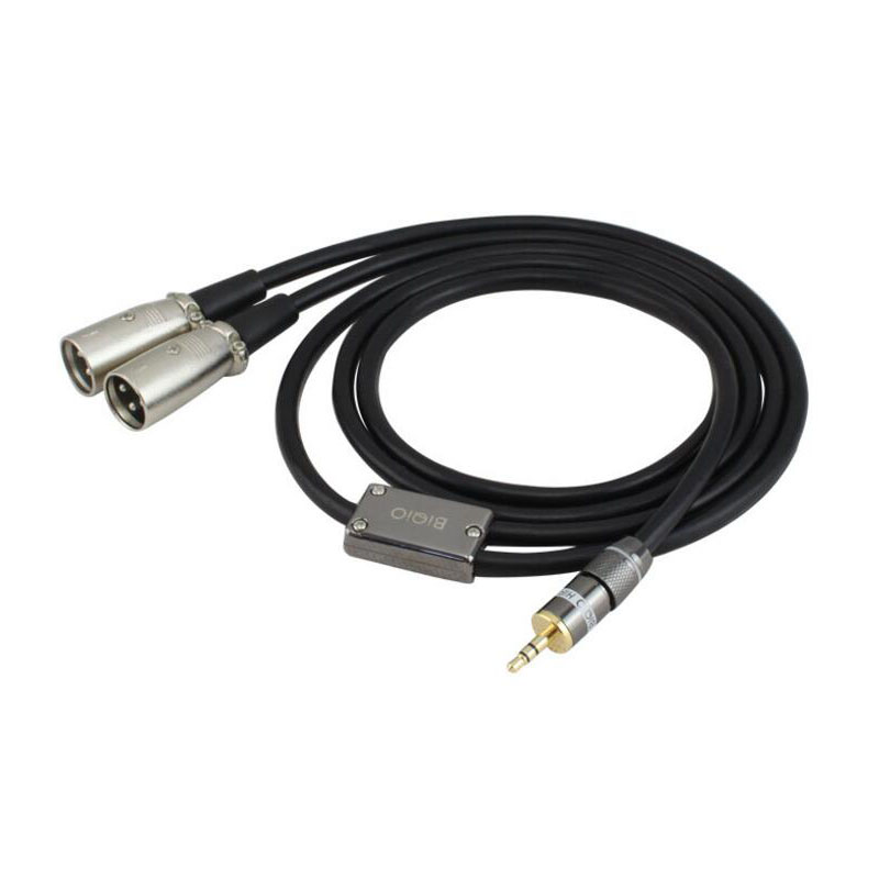 JSJ 3,5 ММ машки и бела XLR 3-pin микрофон кабел 3,5 ММ двојно XLR автобус аудио кабел