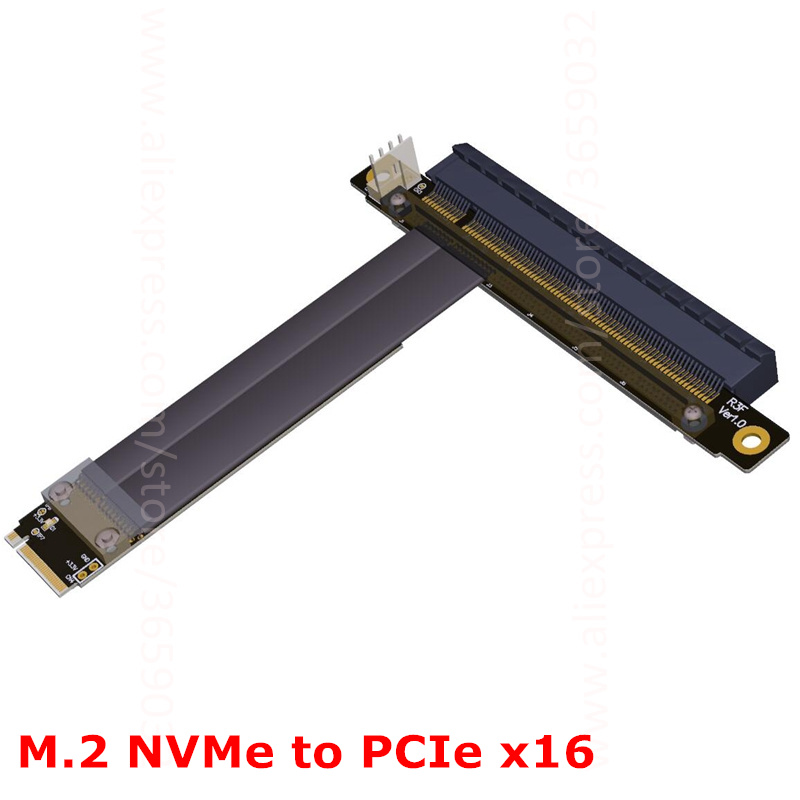М2 М. 2 NGFF NVMe М-клуч За PCI-e x16 Столб Картичка Gen3.0 Кабел 32G/основни поени PCI Express PCIe 16x Продолжување