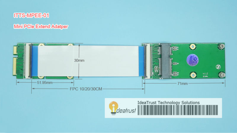 Мини-PCIe да Мини-PCIe Мини PCI-E Extender FPC 10/20/30CM Мрежна Картичка се Прошири SSD Прошири Extender Продолжување
