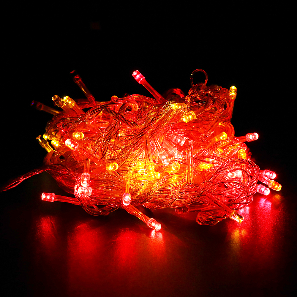 Мулти Боја Led String светла 100 Led Мини сијалица за Божиќ дрво Куќа, двор Партија Градина Оркестарот на ЕУ/САД Plug Options W