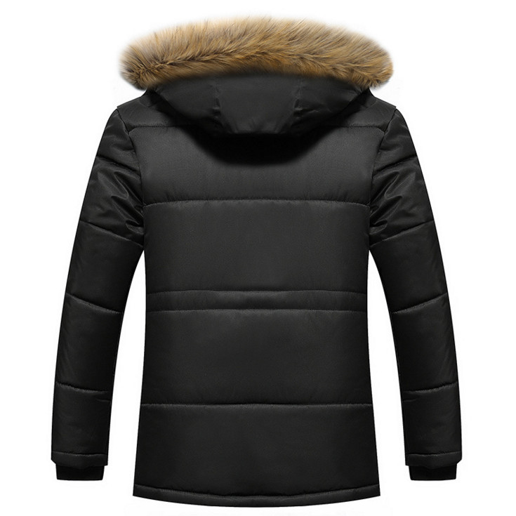 2017 Зимски јакни Мажите секојдневен згусне топло палта Нова мода крзно јака маскирани Водоотпорен Windproof Мажите parkas Голема Големина 5XL
