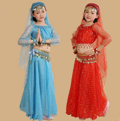 девојки стомак танц носии стомак танц облека танчерка облека индискиот стомак танц за деца