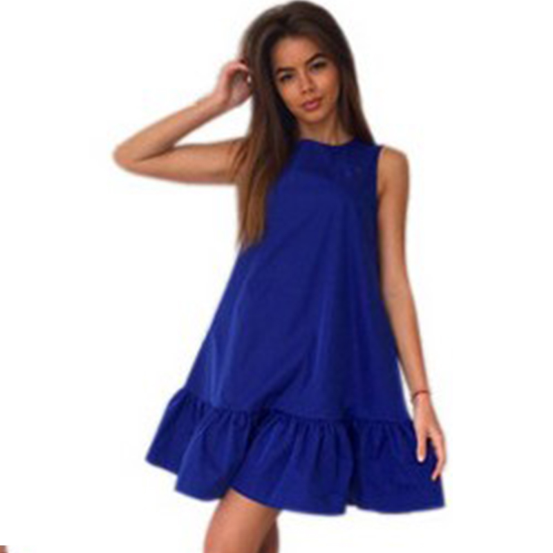 Лето се Облекуваат Линија на Облека полна Боја Ракави Девојка Кратки Неформални Фустан Модни Плажа Boho Секси