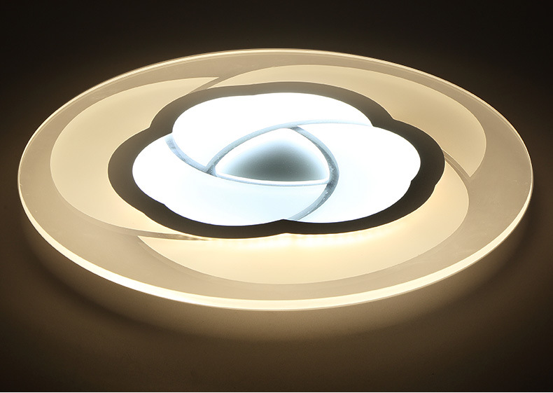 Модерната Едноставно се Зголеми LED Таванот Светлина Железо Акрилик Круг Затемнување Ултра-тенок Ламба За Дневна