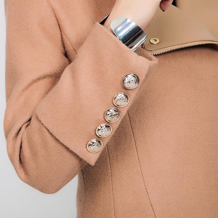 Евтини 2018 пролет вертикален патент волна палто жените женски overcoat casaco mujer invierno jaqueta feminina