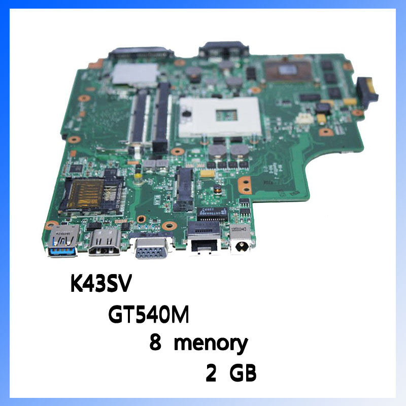 За ASUS лаптоп плоча A43S X43S K43SJ A43SV K43SV K43SM серија плоча GT540M 2GB RAM DDR3